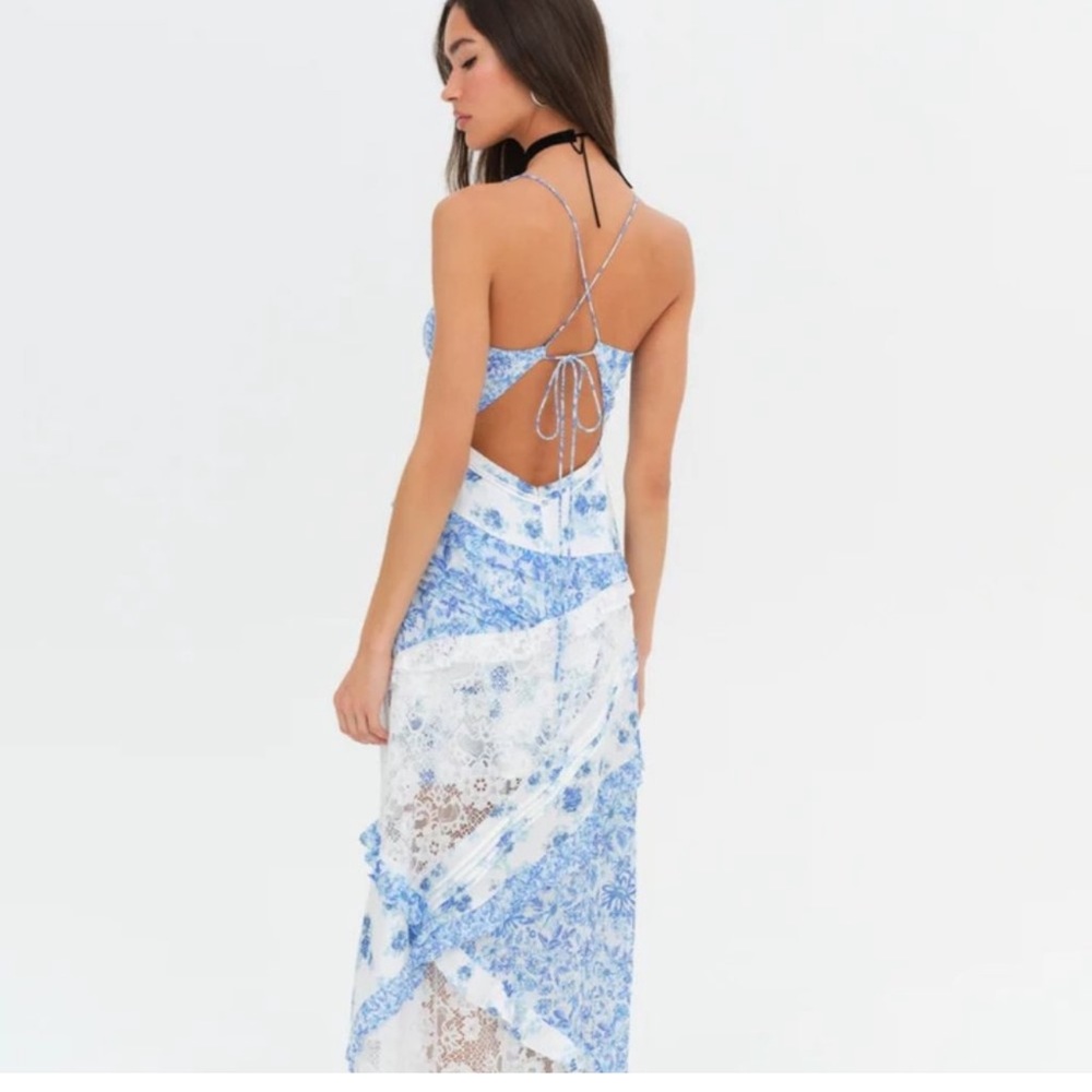 For Love and Lemons Blue Rosalyn Dress